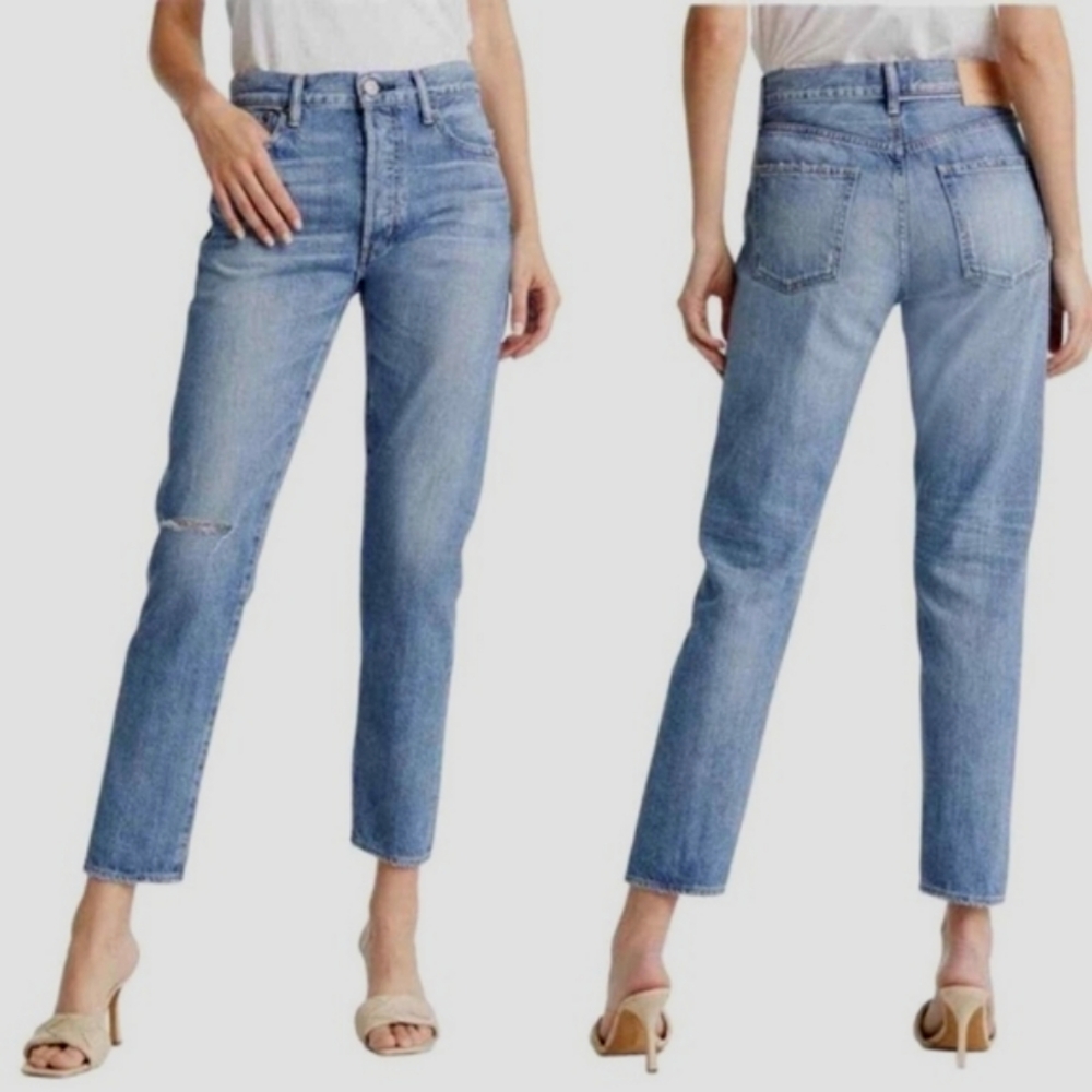 Moussy Vintage Julian Light OZ Tapered-Hi Size 27 Light Wash Jean